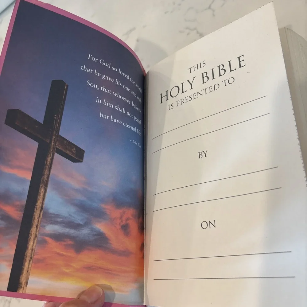 Holy Bible New International Version Zondervan Pink Faux Leather Cover 2011